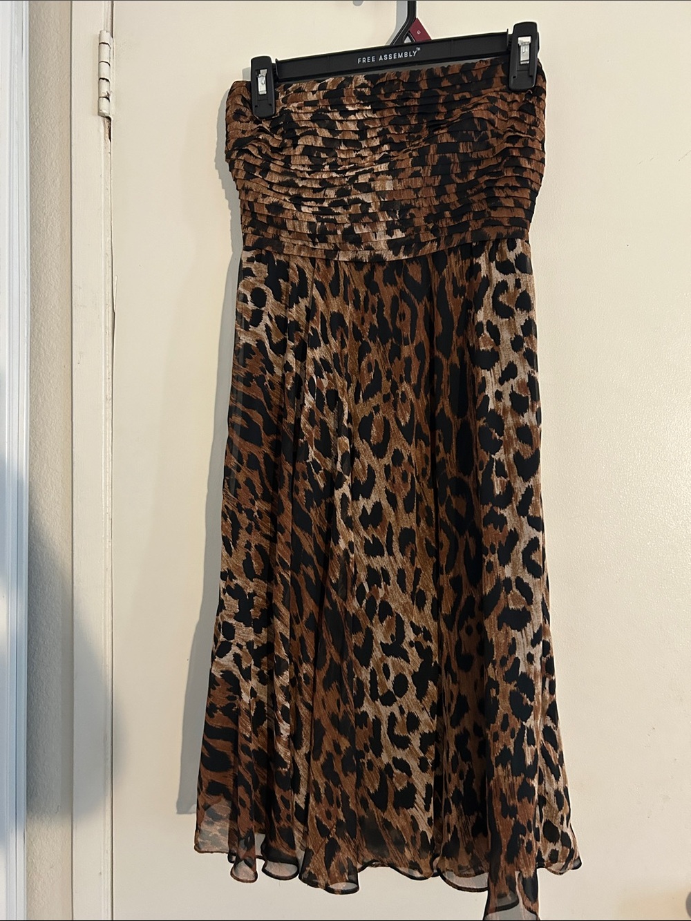 The Limited Brown and Black Leopard-Print Strapless Maxi Dress